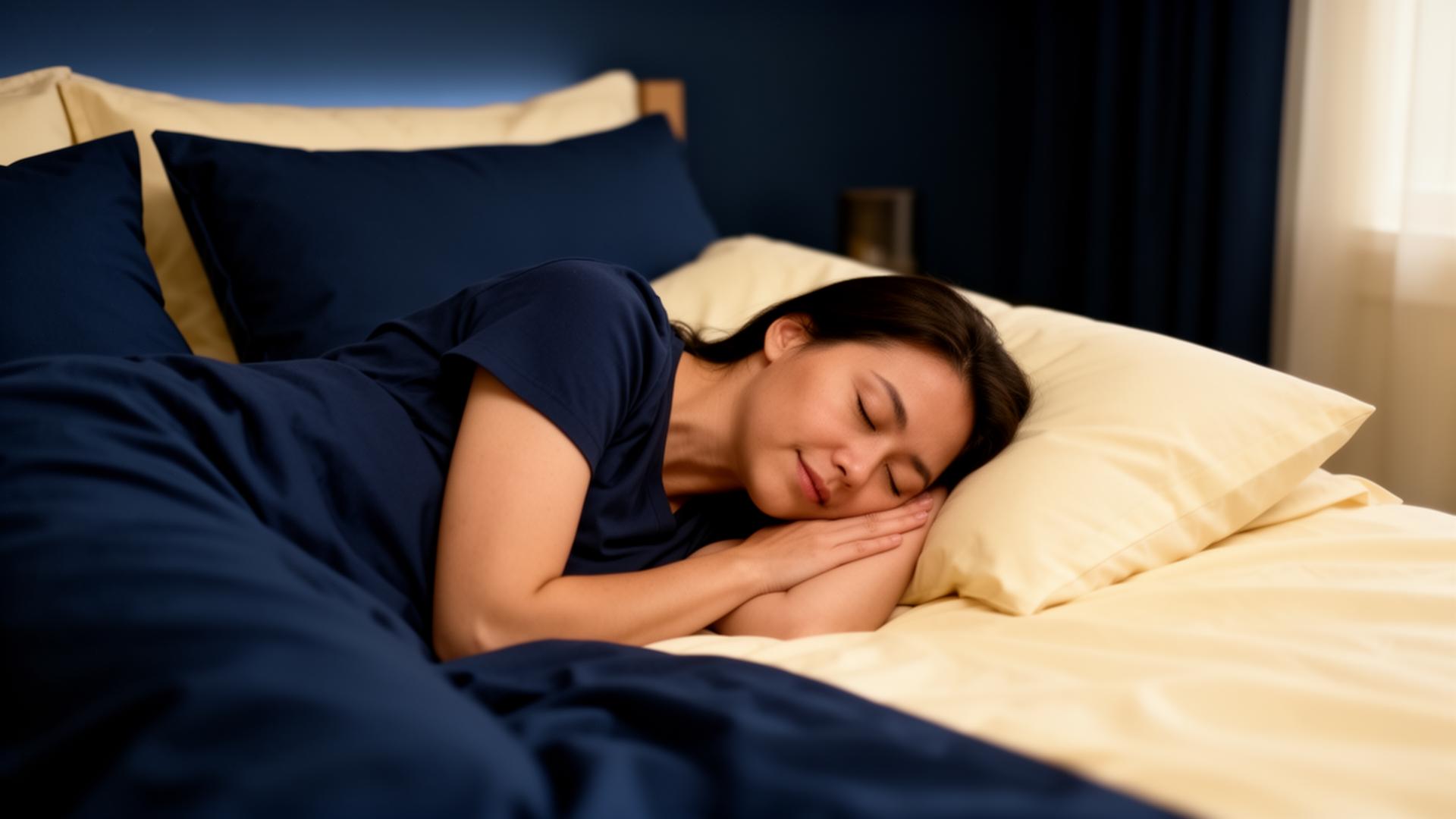Patient sleeping peacefully without a CPAP mask
